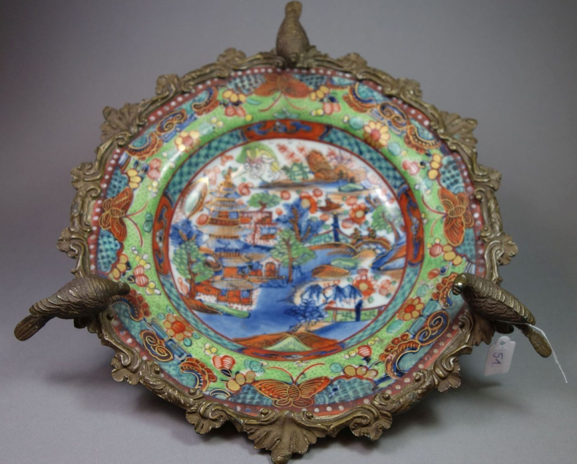 IMARI-TELLER MIT BRONZEMONTUR - Image 2 of 8