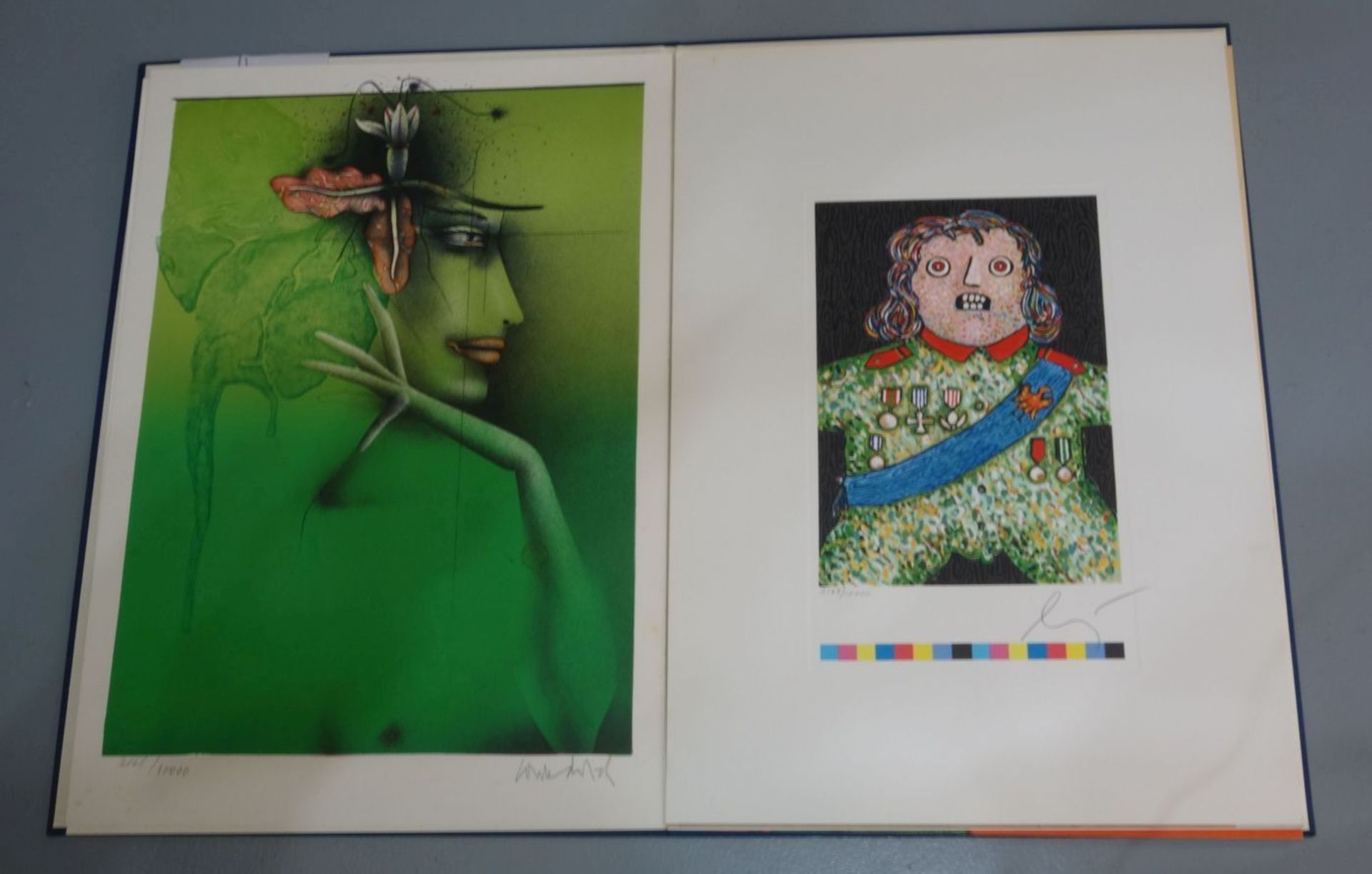 MAPPE: "DIE KUNST DER GRAFIK", 1982, mit 6 FARBLITHOGRAFIEN: ANTES, ADAMI, BRUNI, WUNDERLICH, BAJ UN - Bild 2 aus 3