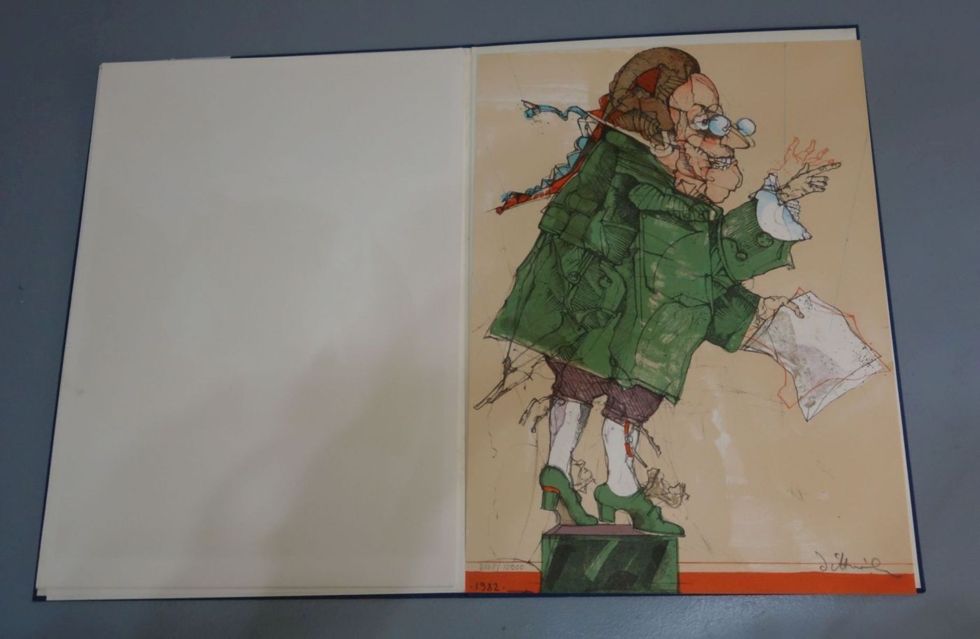 MAPPE: "DIE KUNST DER GRAFIK", 1982, mit 6 FARBLITHOGRAFIEN: ANTES, ADAMI, BRUNI, WUNDERLICH, BAJ UN - Bild 3 aus 3