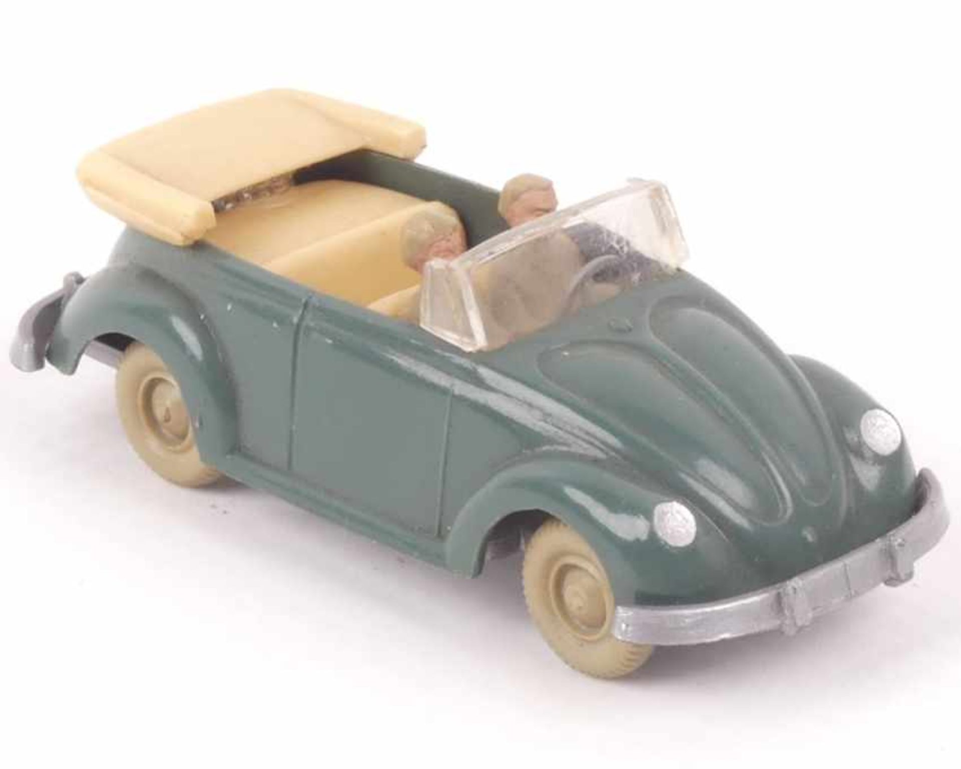 Wiking VW Käfer Cabrio h'patinagrün (silbernes Lenkrad) 33/5i, IE h'beige, neuwertig