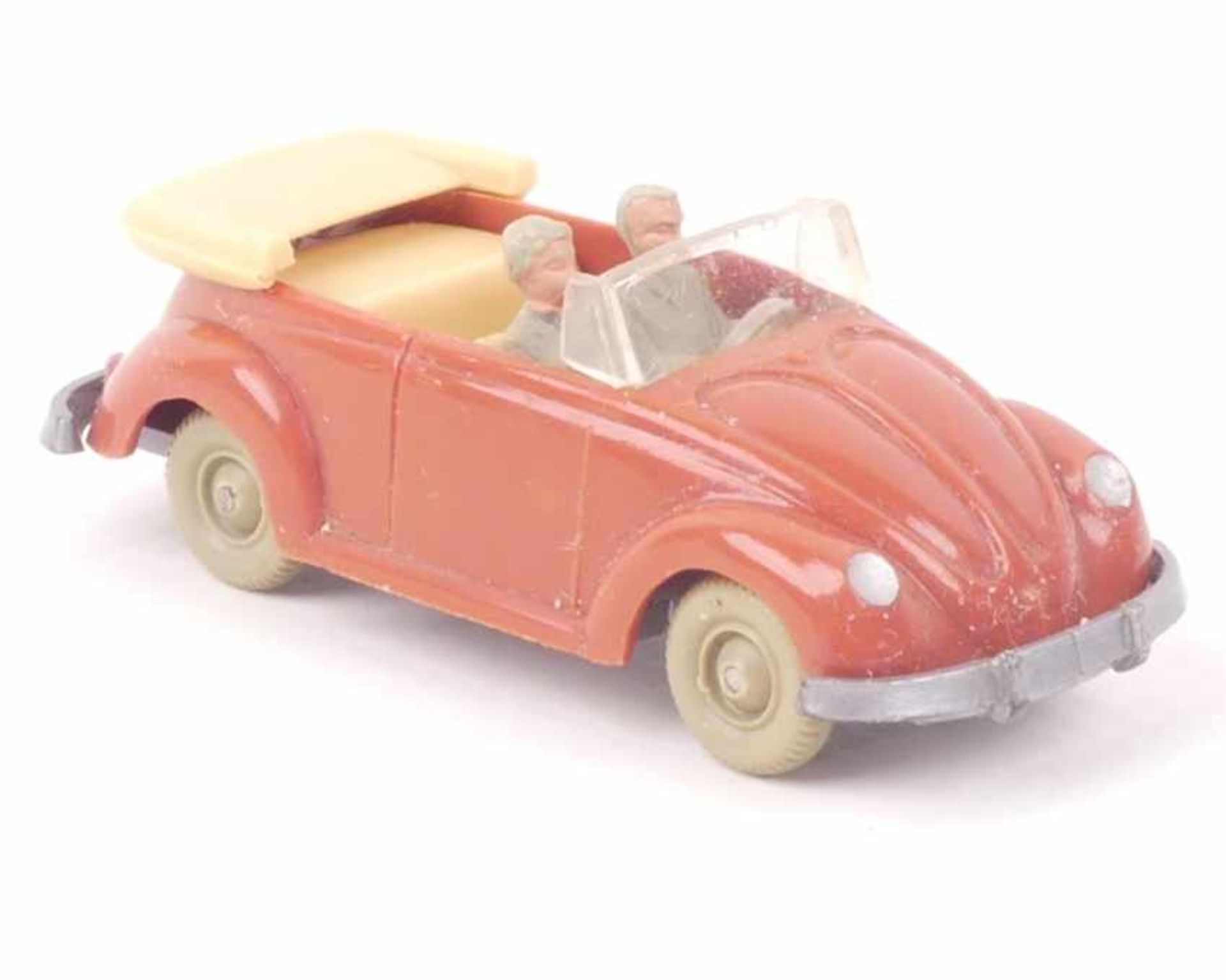 Wiking VW Käfer Cabrio korallenrot 33/6b, IE h'beige, sehr gut bis neuwertig