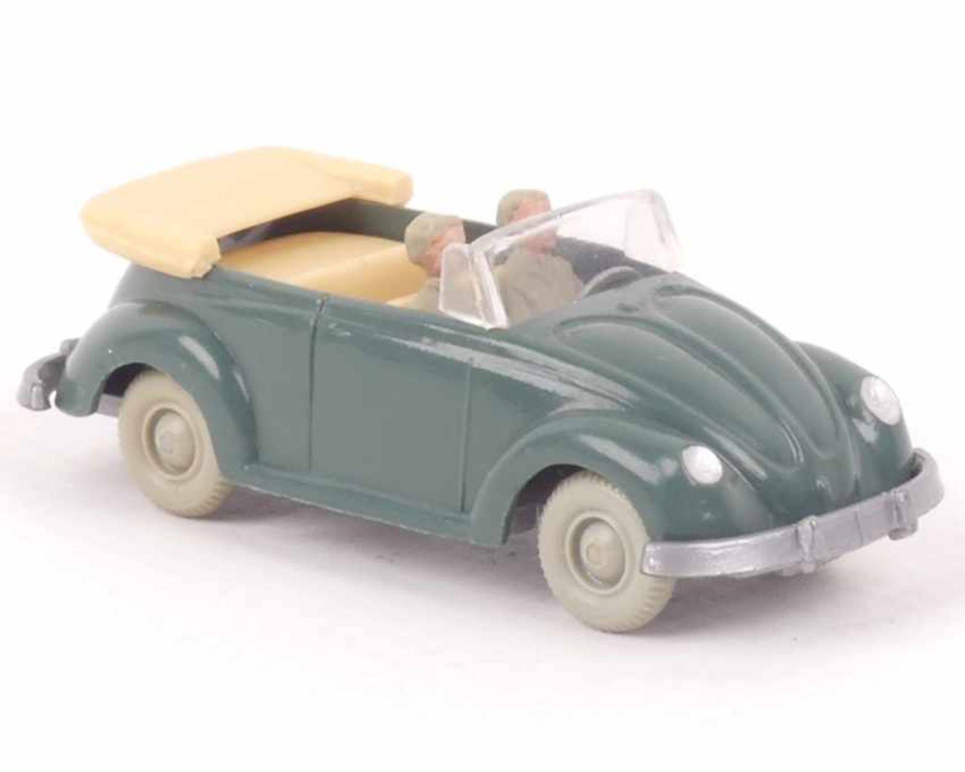 Wiking VW Käfer Cabrio h'patinagrün (silbernes Lenkrad) 33/5i, IE h'beige, neuwertig