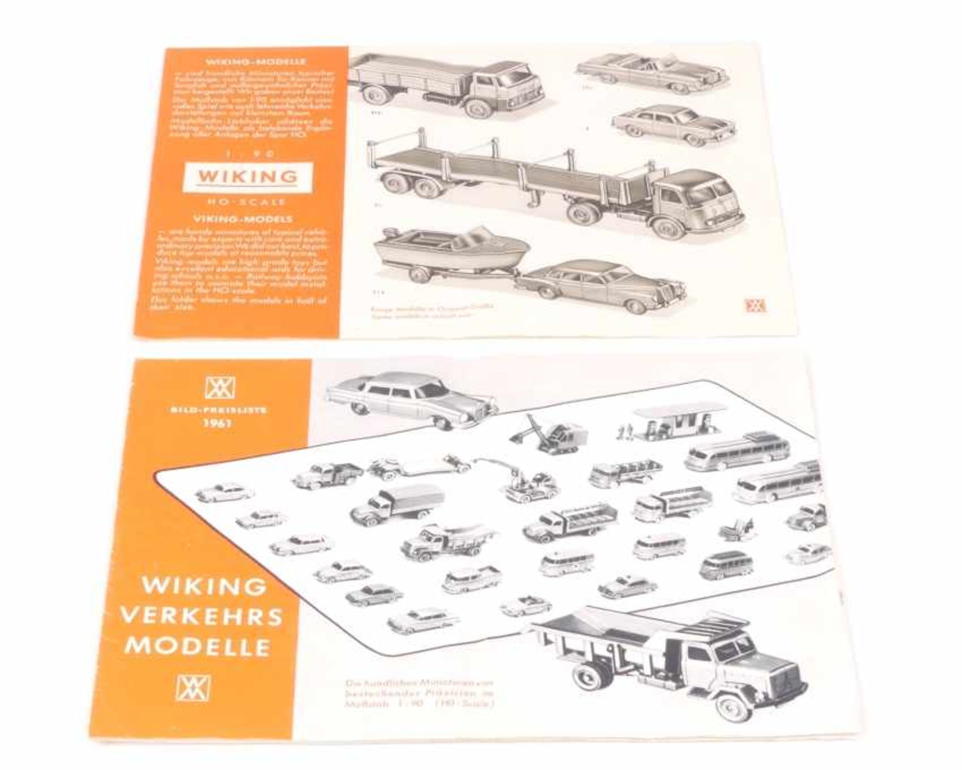 Wiking 2 Wiking Kataloge 1961 und 1963 sehr guter Zustand, jeweils einmal leicht mittig gefaltet