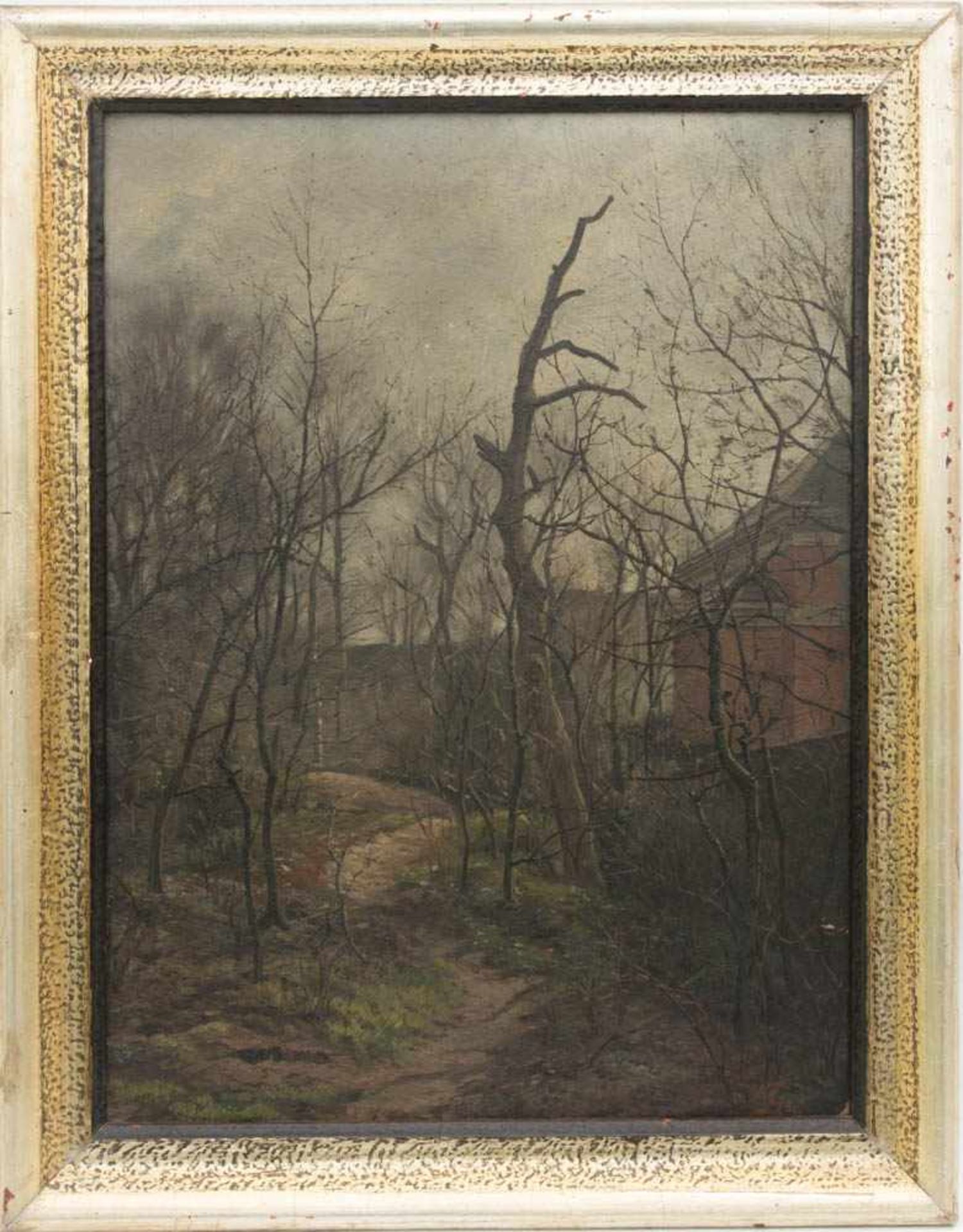 WILHELM GATTINGER, Spaziergang im Herbst, Öl/ Platte 19./20. Jh<