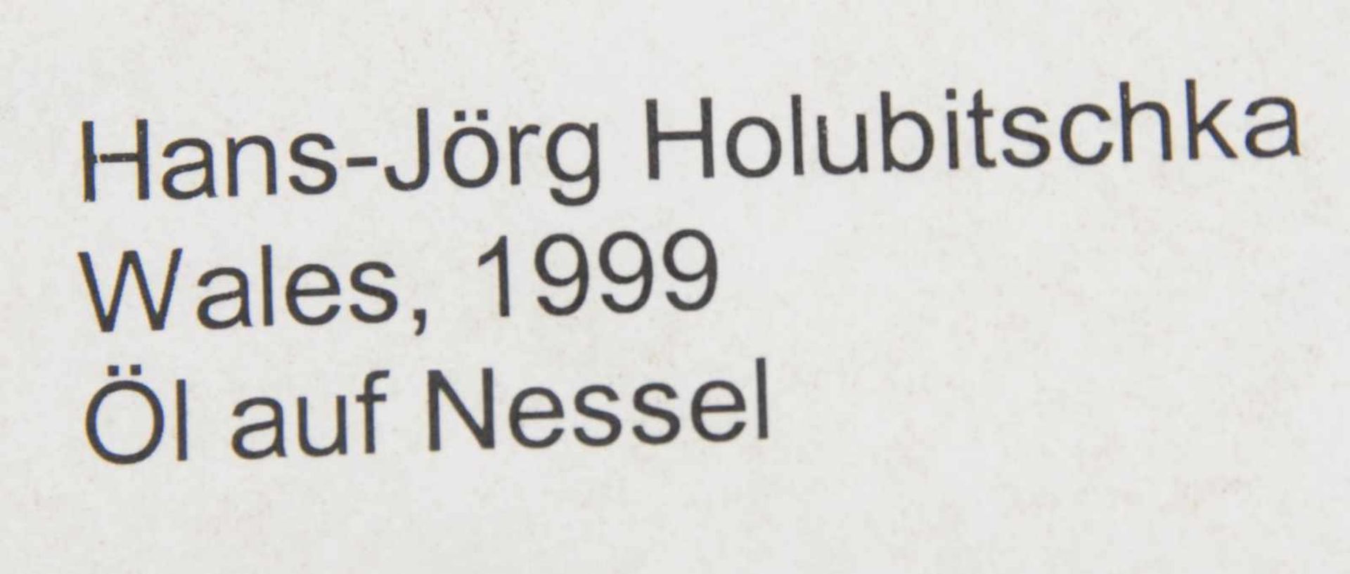 HANS-JÖRG HOLUBITSCHKA, Wales, Öl/Nessel, 1999.<b - Bild 3 aus 3