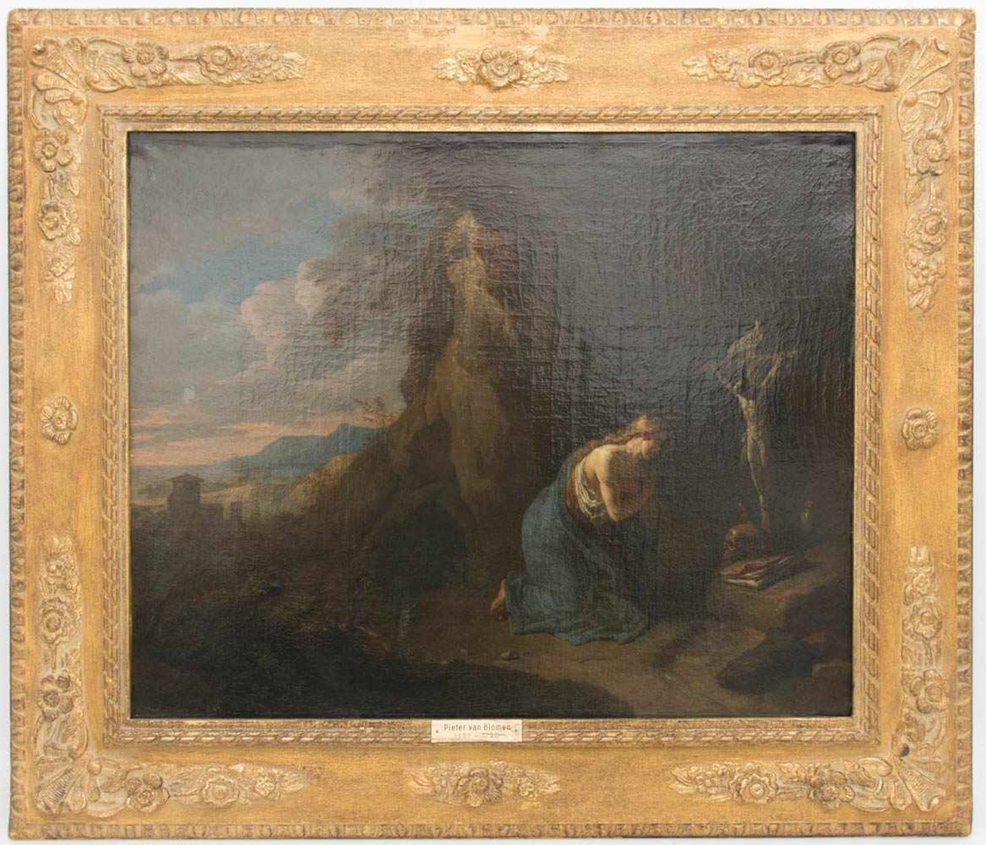 PIETER VAN BLOEMEN, Die büßende Maria Magdalena, Antwerpen 17./ 18. Jh<b