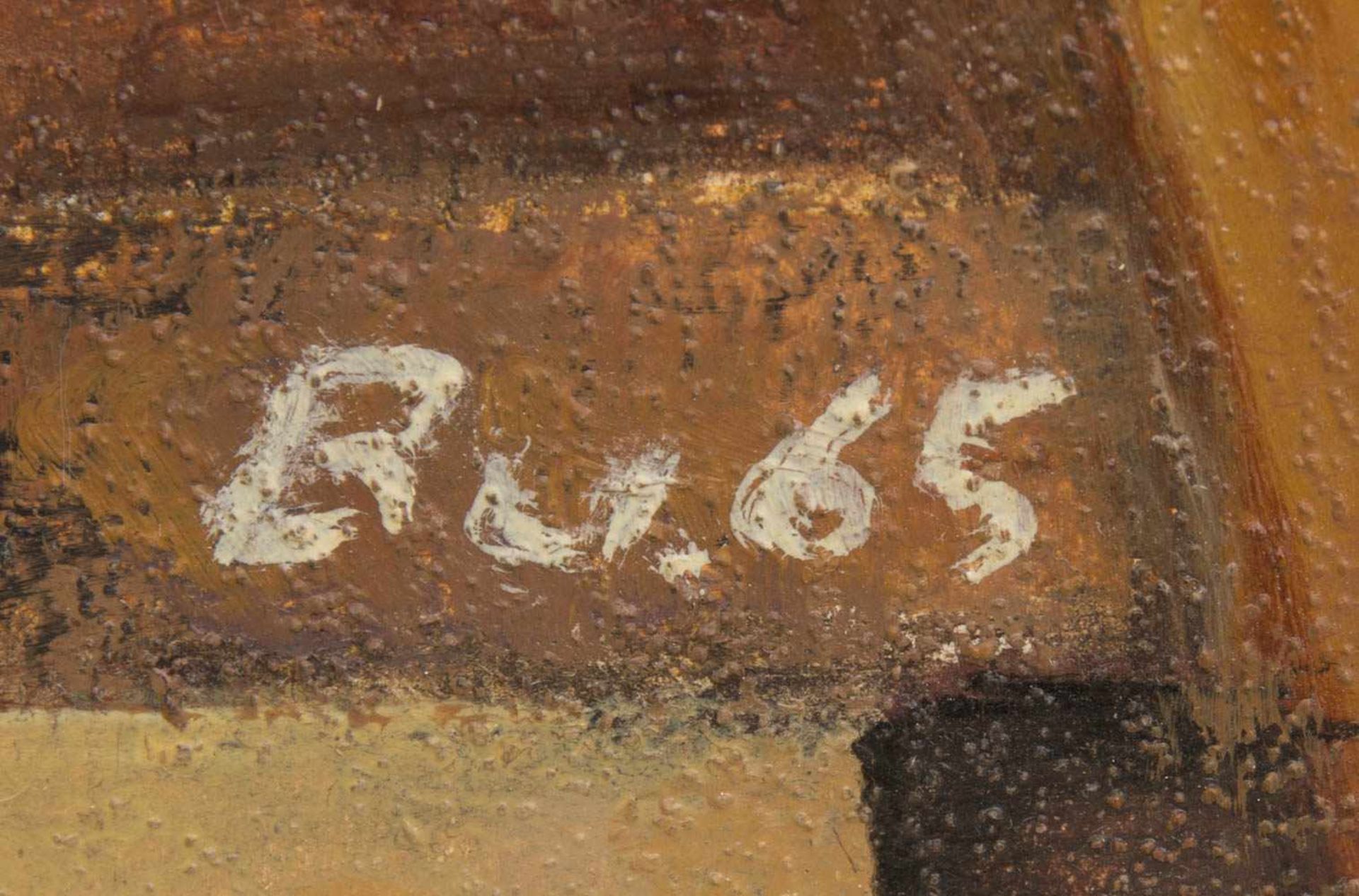 RUDOLF BURGHARDT, Stillleben mit Streichholzschachtel, Öl/ Sandgrundierung auf Lw und Platte, - Bild 2 aus 4