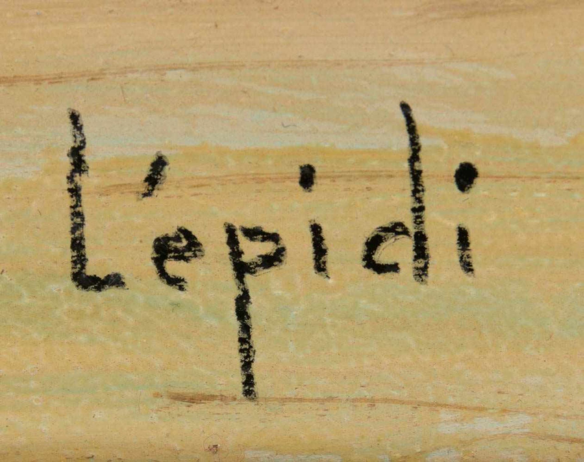 SIGNIERT LÉPIDIS, Konvolut von vier Frauen Am Strand, Öl/Holz und Platte, 20. Jh<b - Bild 4 aus 13