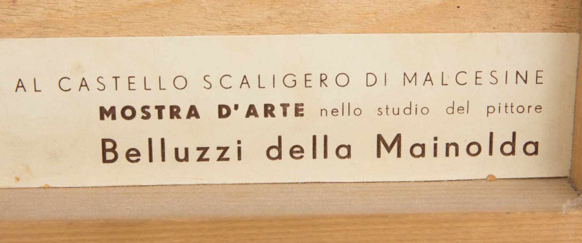 BELLUZZI DELLA MAINOLDA, Al Castello Scaligero di Malcesine, Öl auf Holz 1956< - Bild 4 aus 4