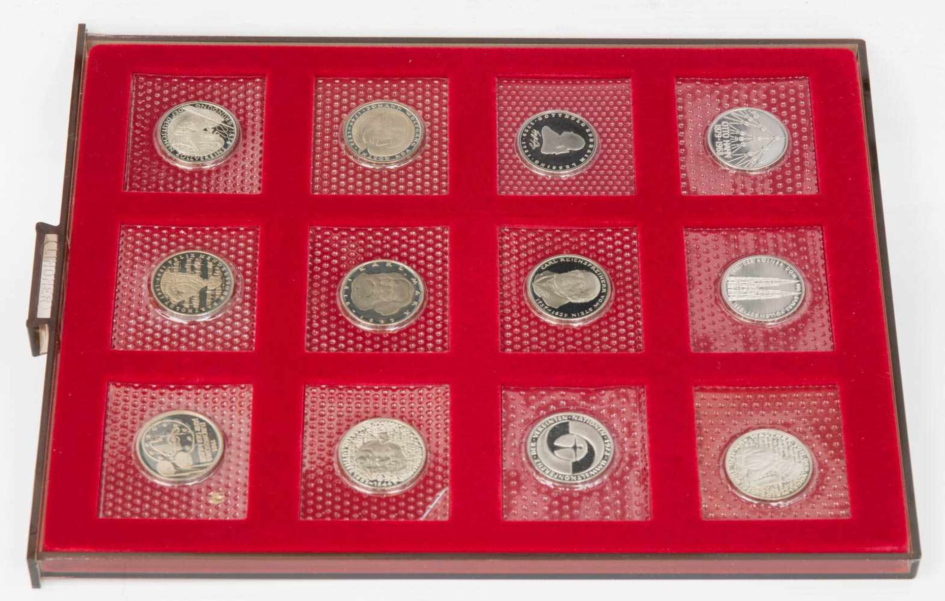 100 x 5,- DM-Münzen in 5 Lindnerkästen, BRD. - Bild 5 aus 6