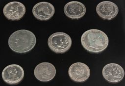 Konvolut 11 Silbermünzen aus dem Kaiserreich.