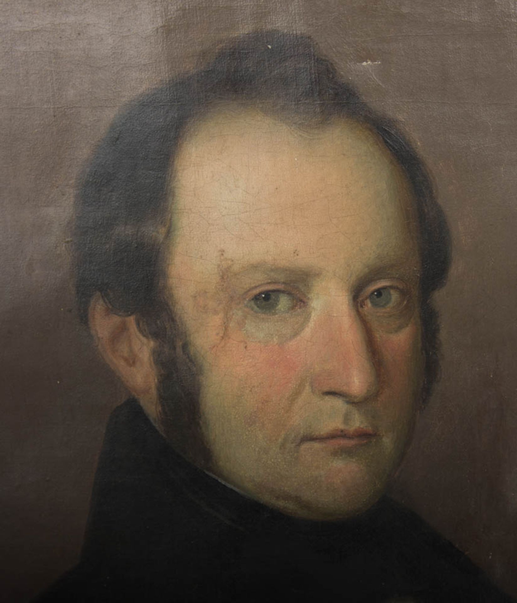 Franz Xaver Mandl, Herrenportrait, Öl/Leinwand, 19. Jh. - Bild 2 aus 3