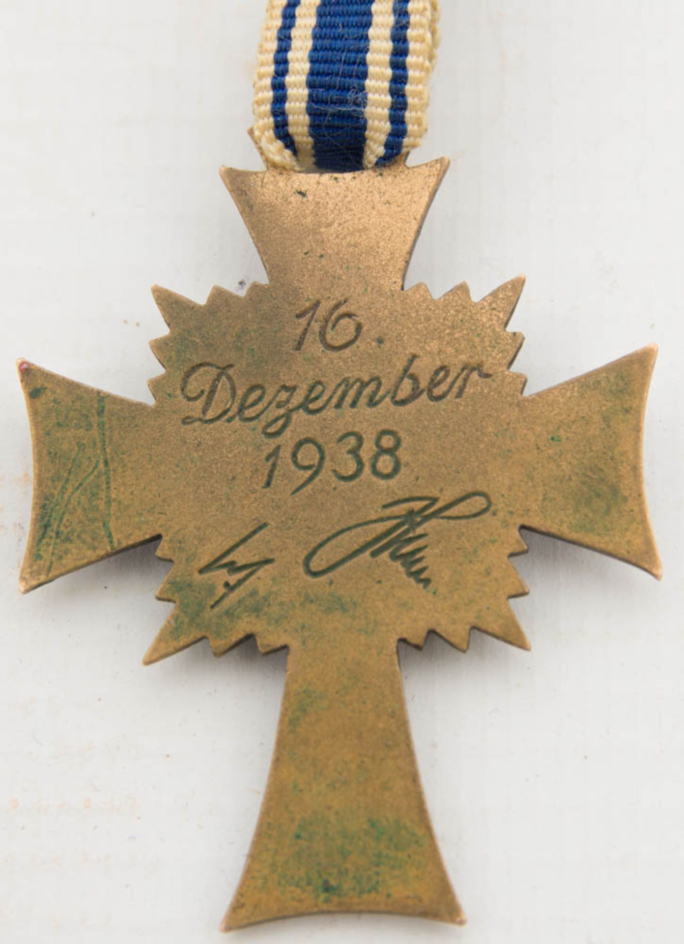 Ehrenkreuz der deutschen Mutter, Bronze, Deutschland 1938. - Bild 2 aus 3