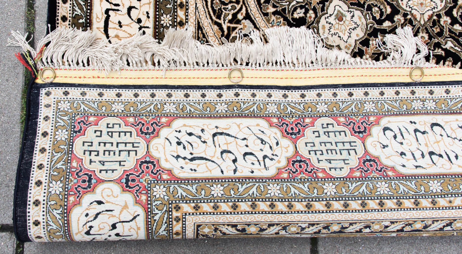 Persischer Gebetsteppich, Seide. - Bild 4 aus 6