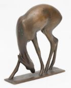 Fritz von Graevenitz, Äsendes Reh, Bronze, 1921.