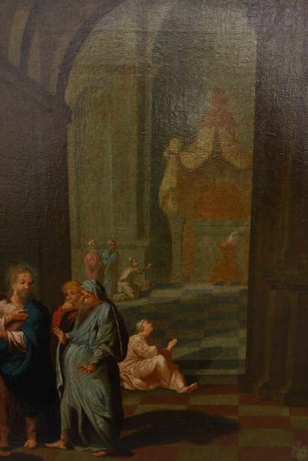Alter Meister, Jesus im Tempel, Öl/Leinwand, gerahmt, um 1700. - Bild 6 aus 7