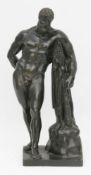 Bronzeplastik, Herkules mit dem Löwenfell, 20. Jh.