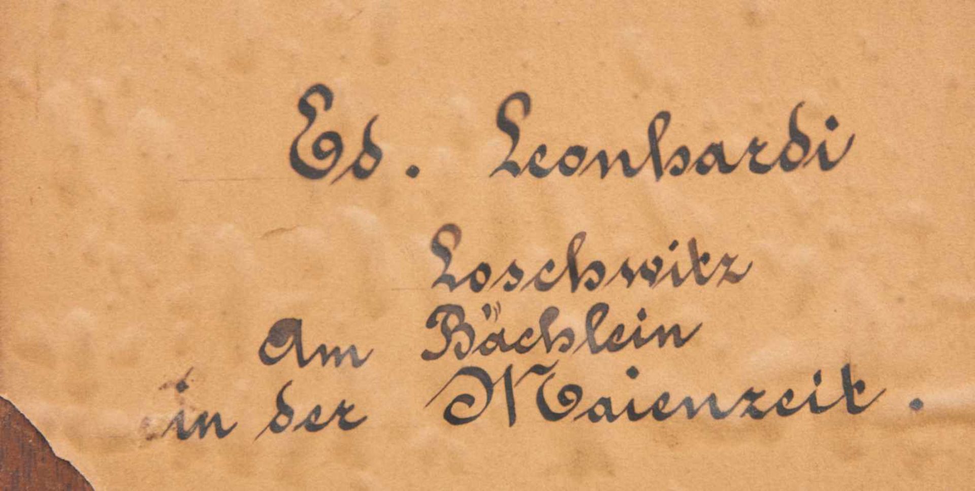 Eduard Emil August Leonhardi, Loschwitz' grüne Weiden, Öl/Holz, 1895. - Bild 7 aus 8