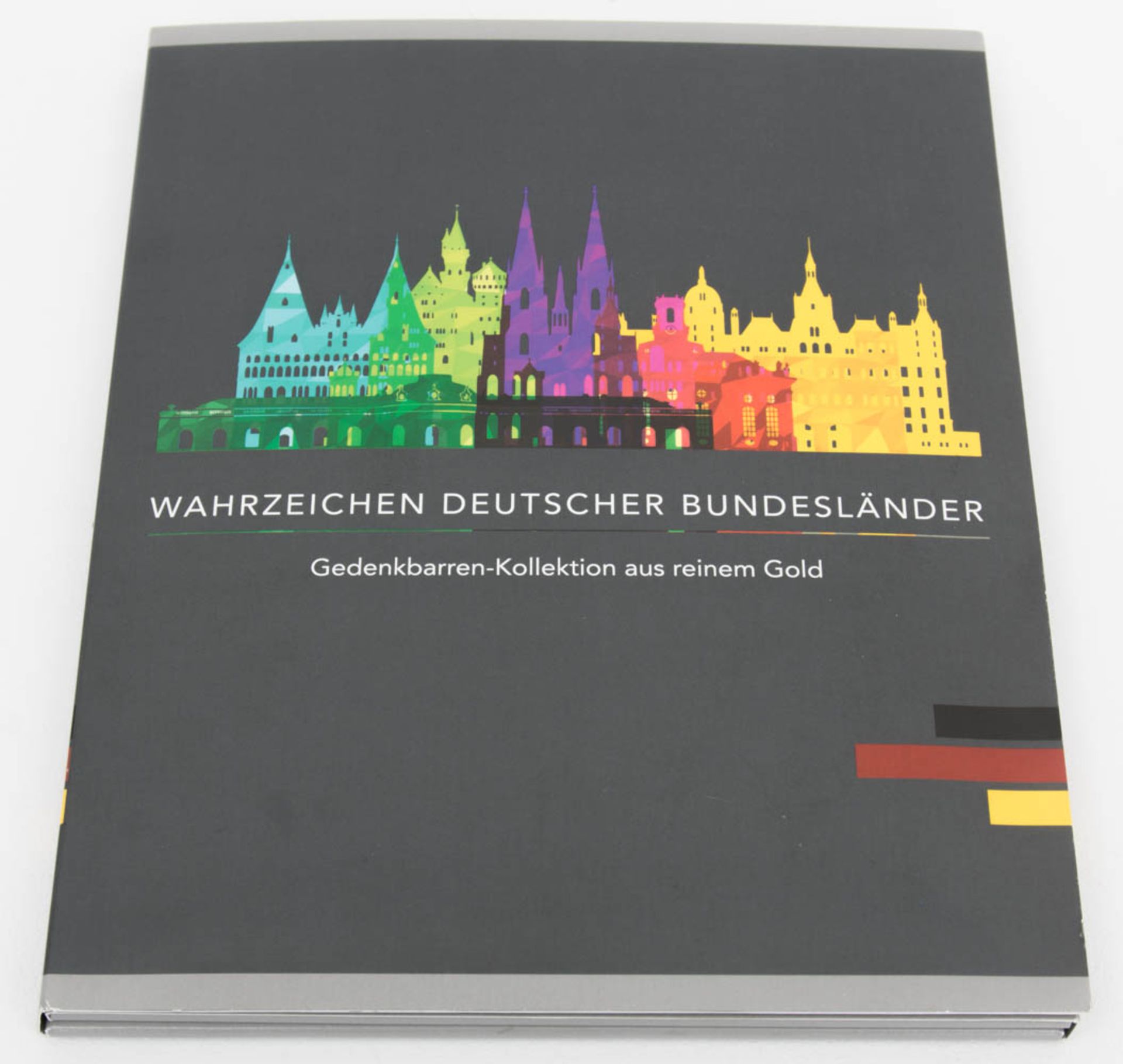 Goldbarren-Kollektion "Wahrzeichen Deutscher Bundesländer", 16 x 0,5g Feingold.