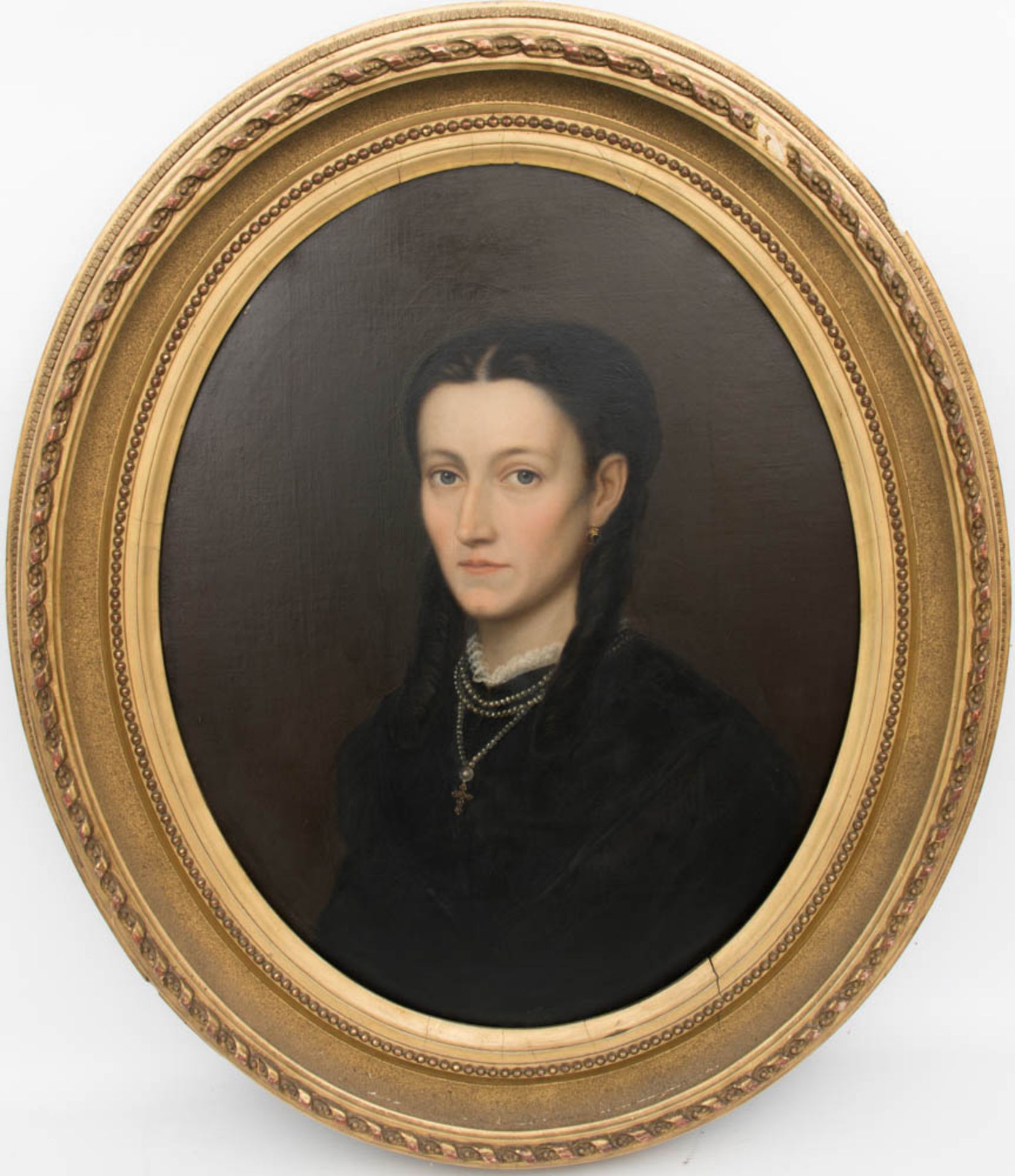 Johann Friedrich Baumann, Portrait einer Dame, Öl/Leinwand, Deutschland 1809.