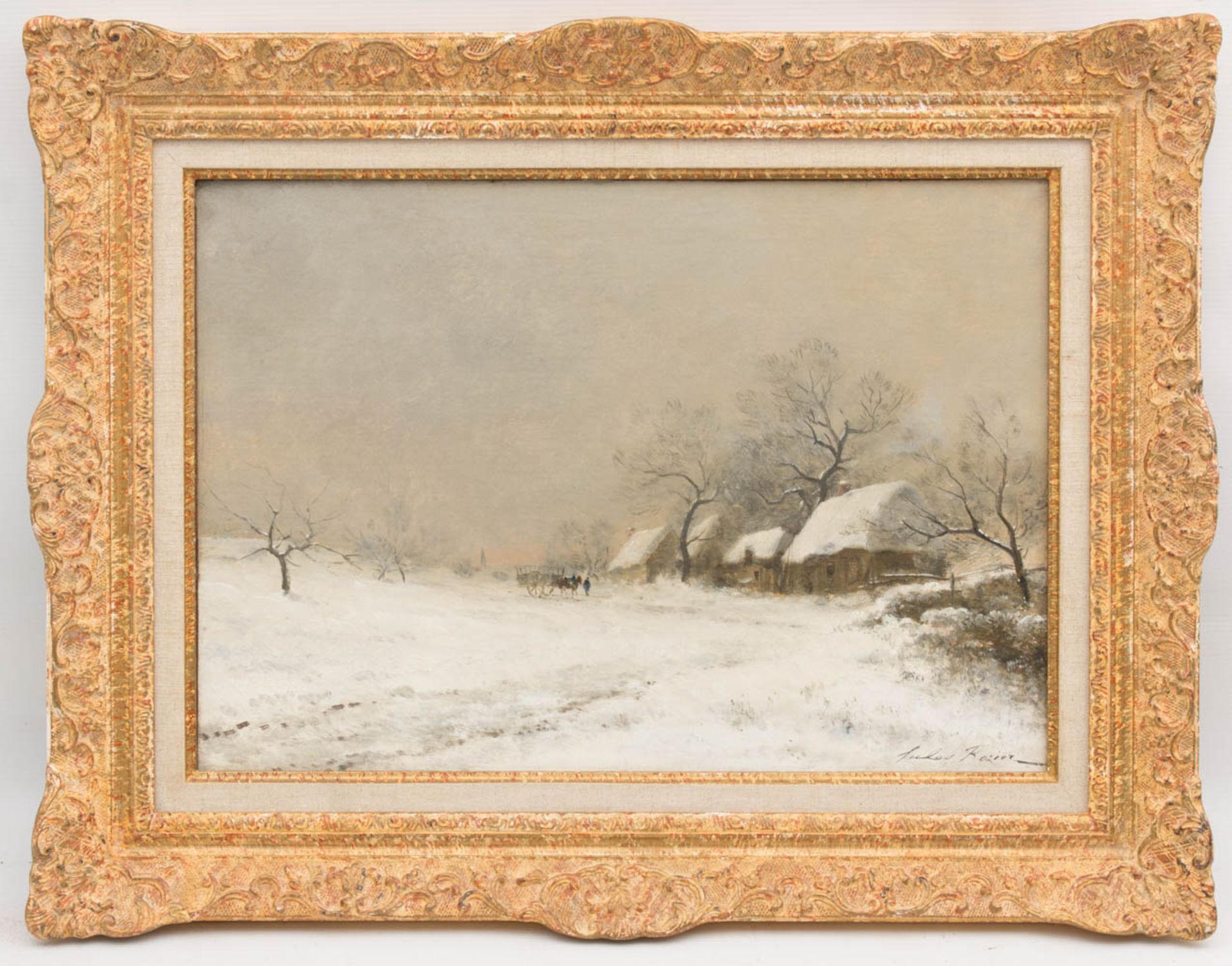 Lukas Rozier, Winterlandschaft, Öl/Leinwand, 20. Jh.