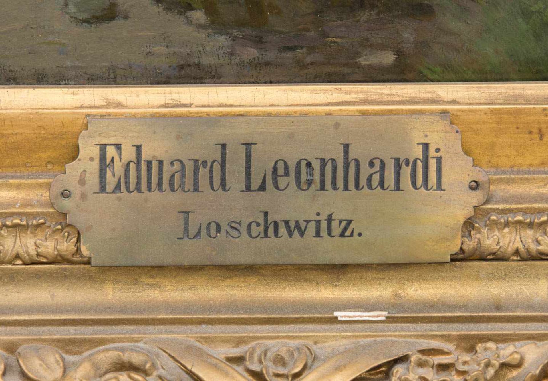 Eduard Emil August Leonhardi, Loschwitz' grüne Weiden, Öl/Holz, 1895. - Bild 2 aus 8