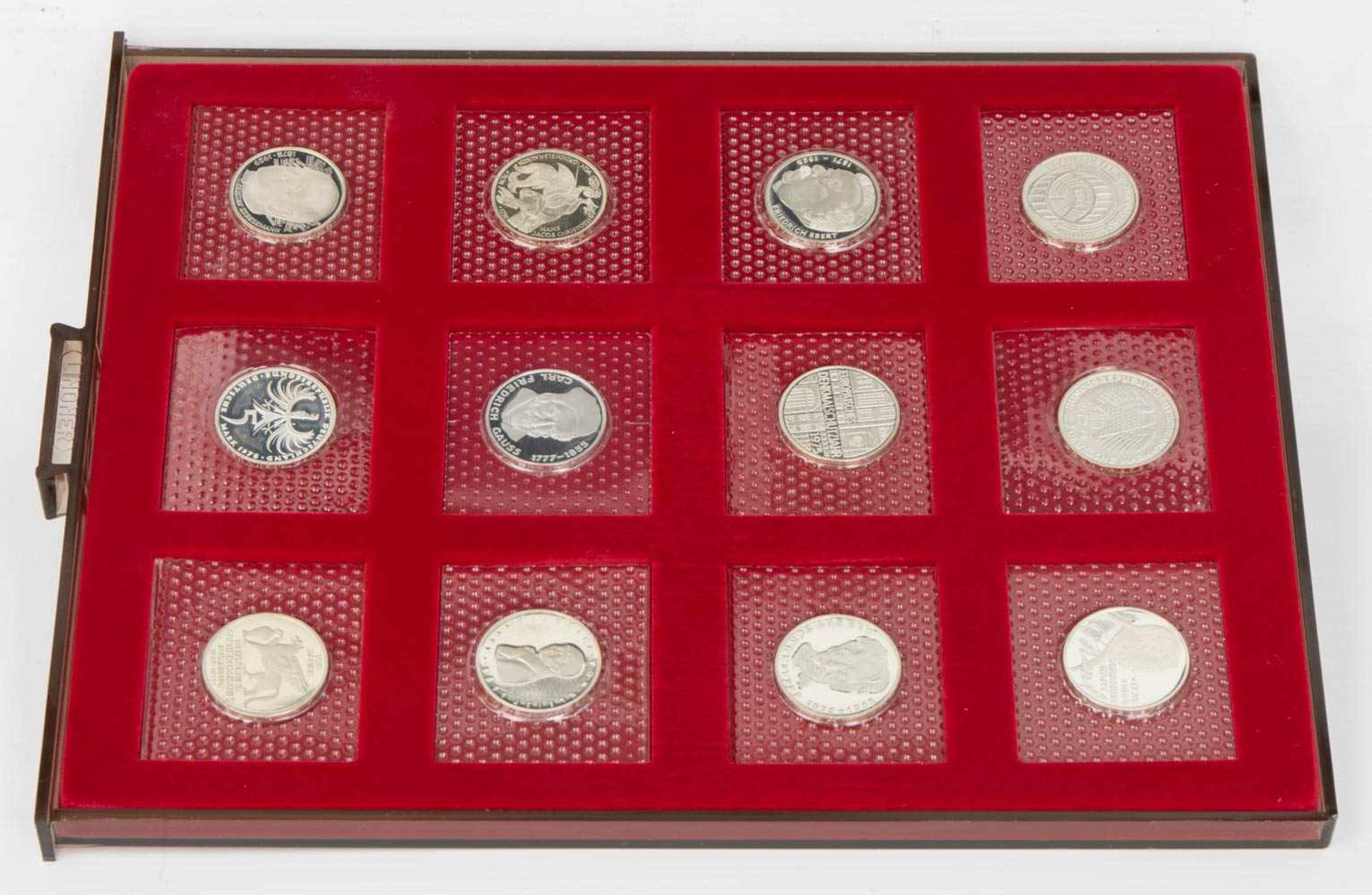 100 x 5,- DM-Münzen in 5 Lindnerkästen, BRD. - Bild 3 aus 6