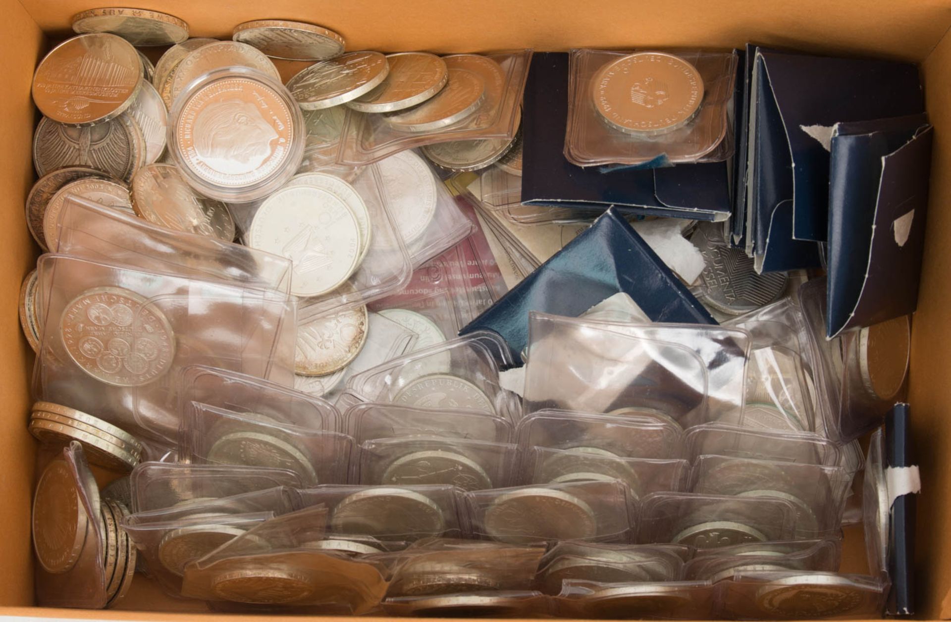 Konvolut Silbermünzen, 10,- DM, 5,- DM, 10,- €.