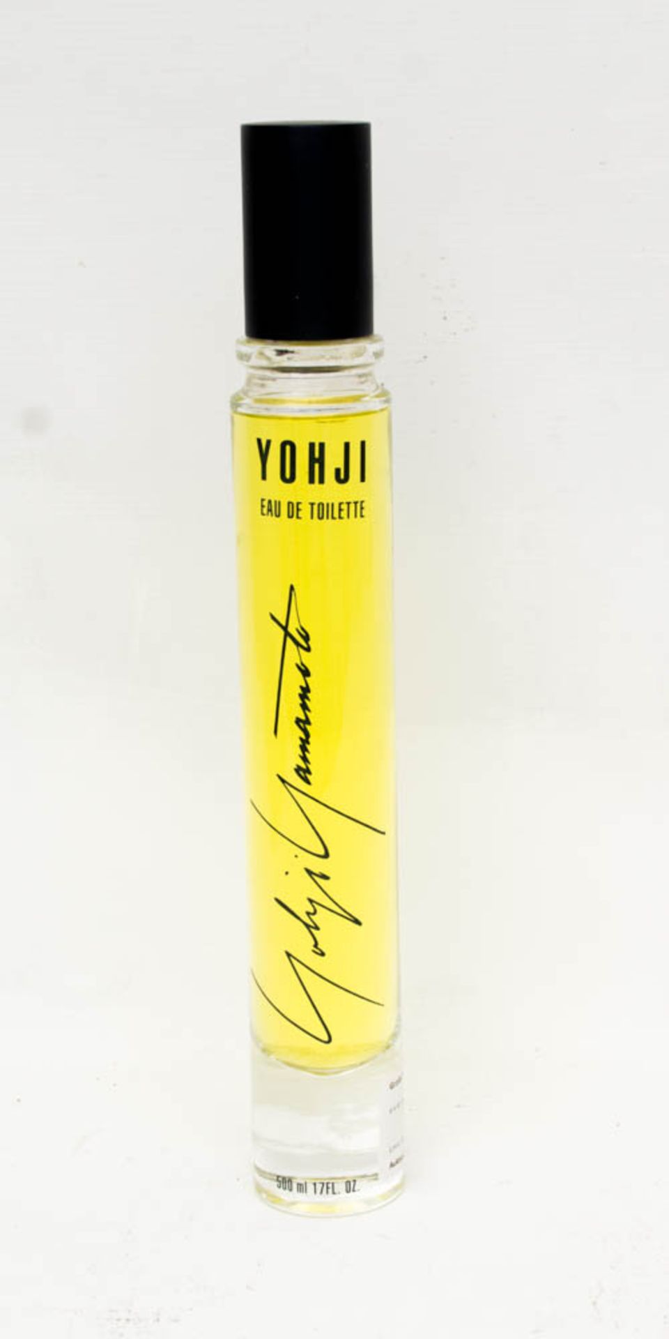 Großfactice von Yohji, Eau de Toilette.Aus dem Nachlass der Schlossparfumerie Stuttgart. 6 x 41 cm