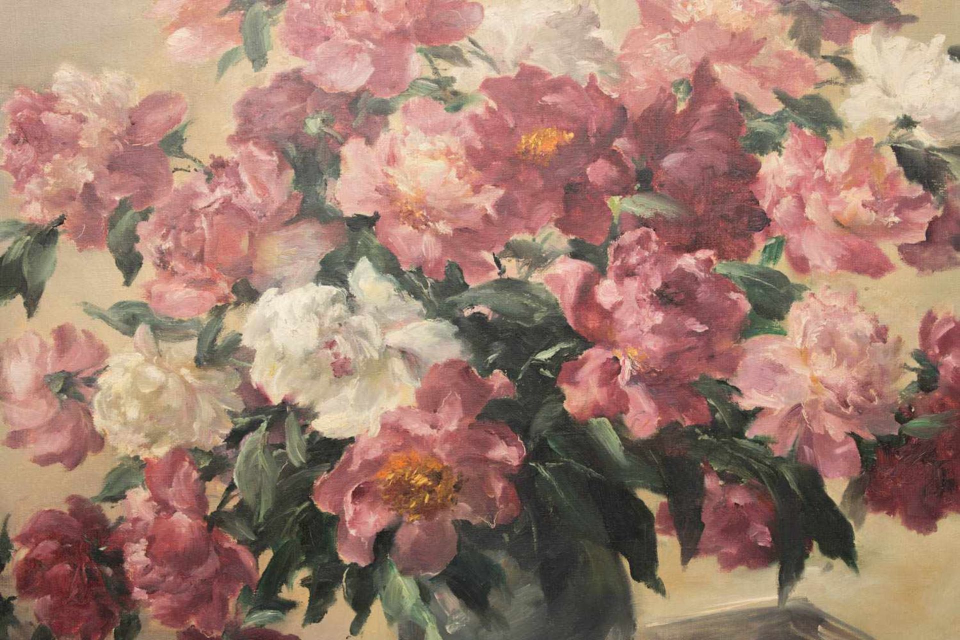 Philip Kappel, Blumenstillleben, Öl auf Leinwand, 20. Jh.Philip Kappel (1901 - 1981).Gerahmt im - Bild 2 aus 5