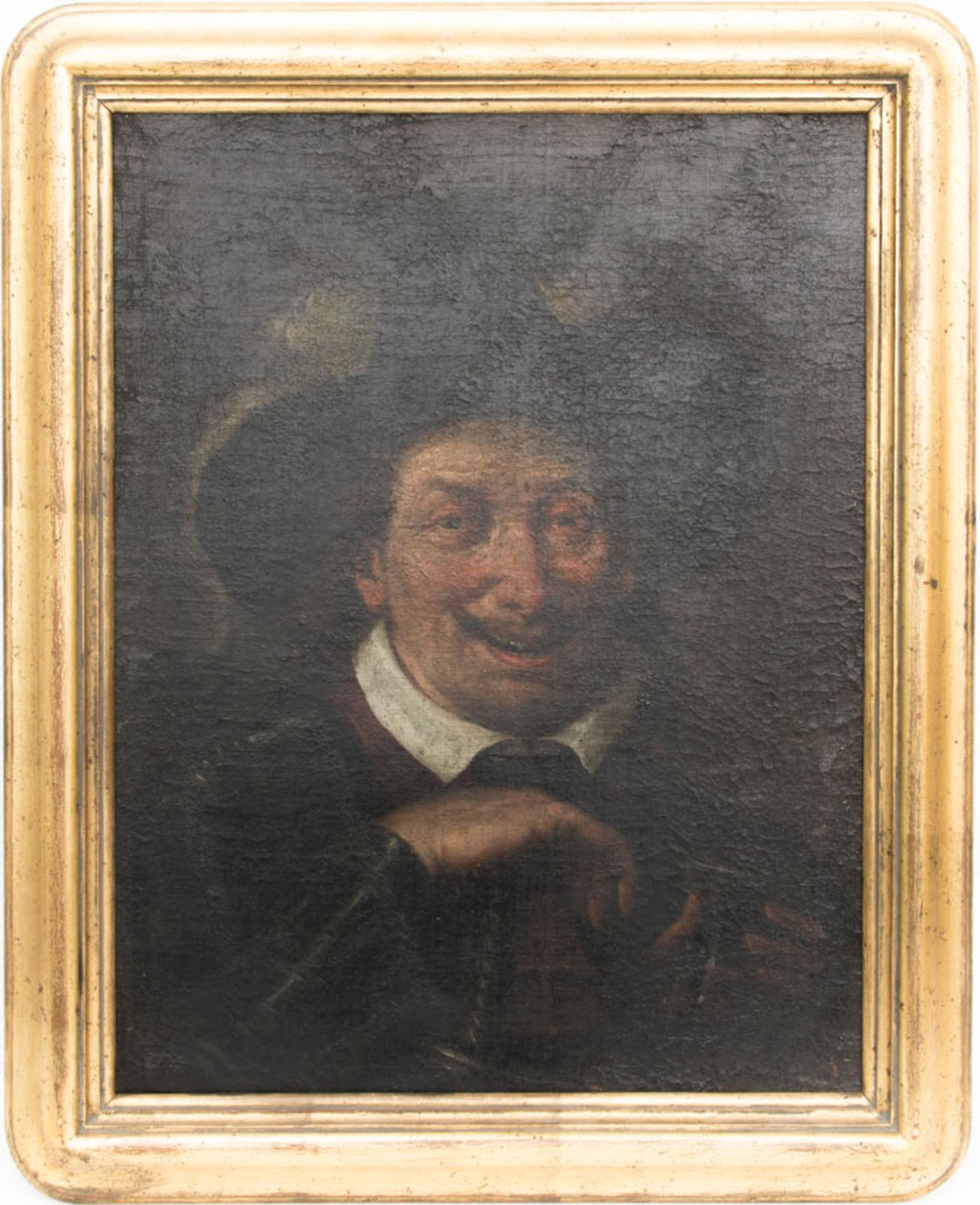 Rembrandt Stil, Der Trinkende, Öl auf Leinwand, um 1700.Feine Restaurationsspuren auszumachen, mit