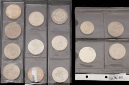 Konvolut von 14 Silbermünzen.Verschiedene Herkunftsländer.