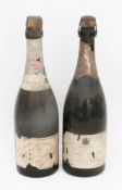 Konvolut 2 Flaschen Champagner, Wehrmachts Marketenderware.1 Flasche Moet & Chandon White Star