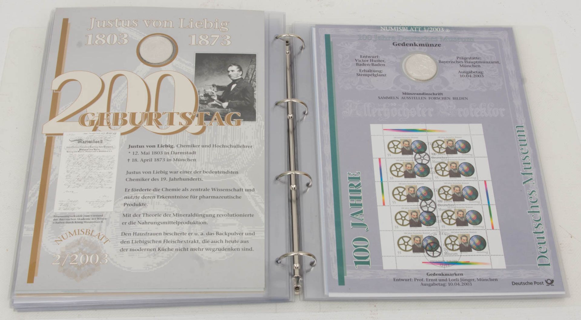 Konvolut von 93 Silbermünzen, Numisblätter der Deutschen Post, 2002 - 2020.Numisblätter mit - Bild 7 aus 12