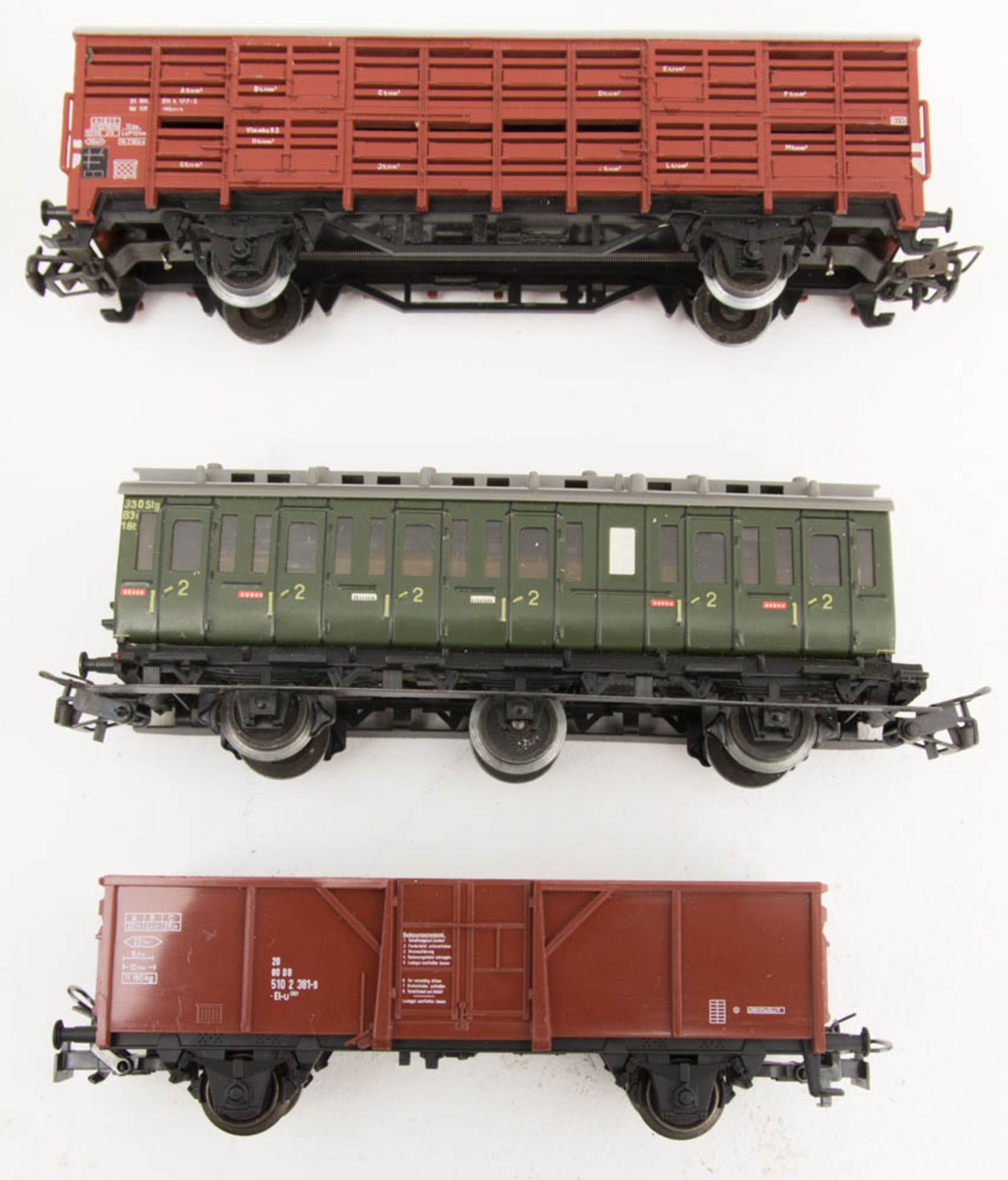 Konvolut von Märklin Wägen und Waggons.Alle bespielt und Funktion nicht geprüft. Märklin H0 01097. - Bild 4 aus 9