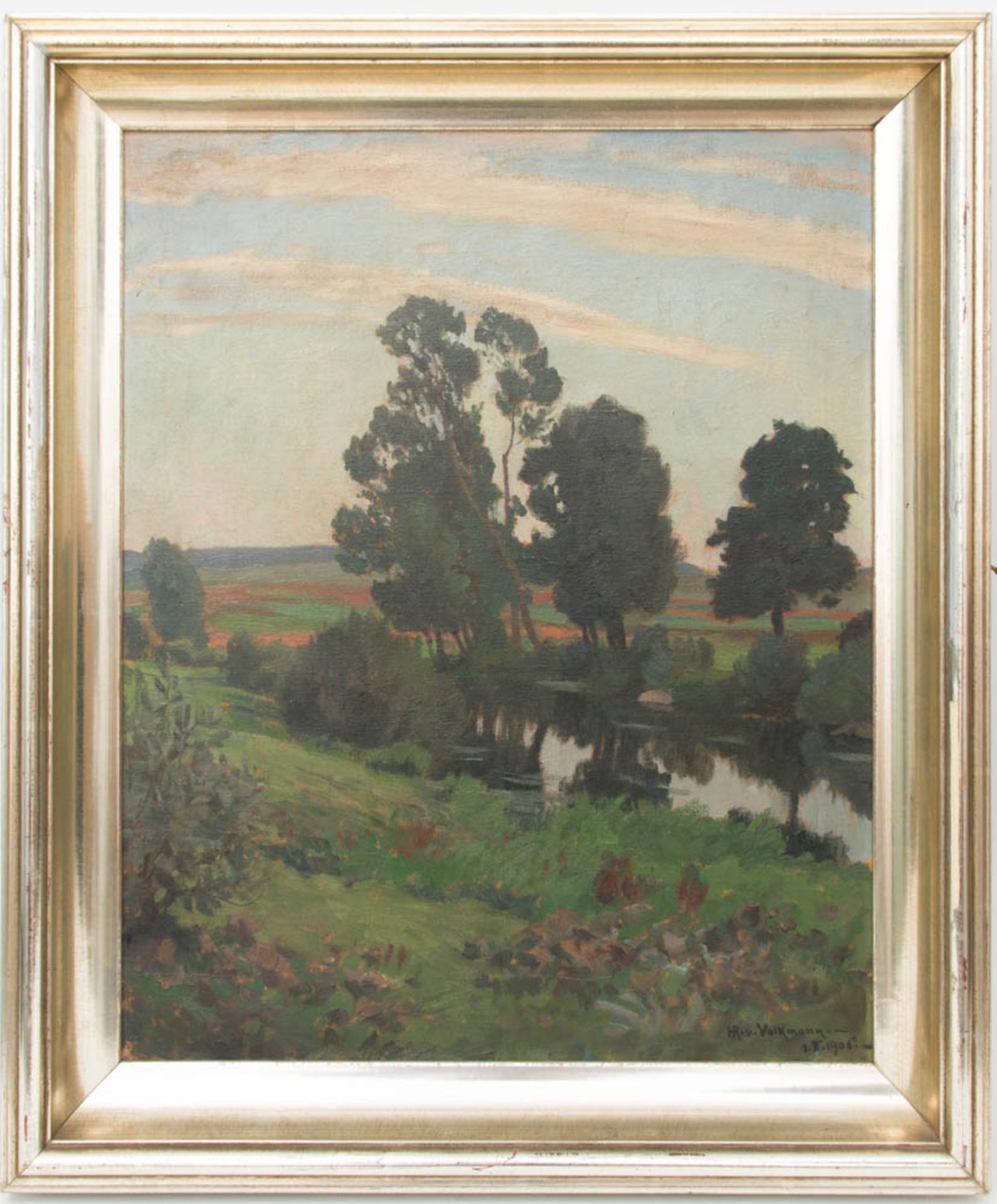 Hans Richard von Volkmann, Landschaftsstudie, Öl auf Leinwand, 1906.Hans Richard von Volkmann (