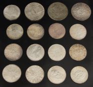 Konvolut von Silbermünzen, Österreich.11 mal 25 Schilling.2 mal 100 Schilling.2 mal 2 Schilling.1