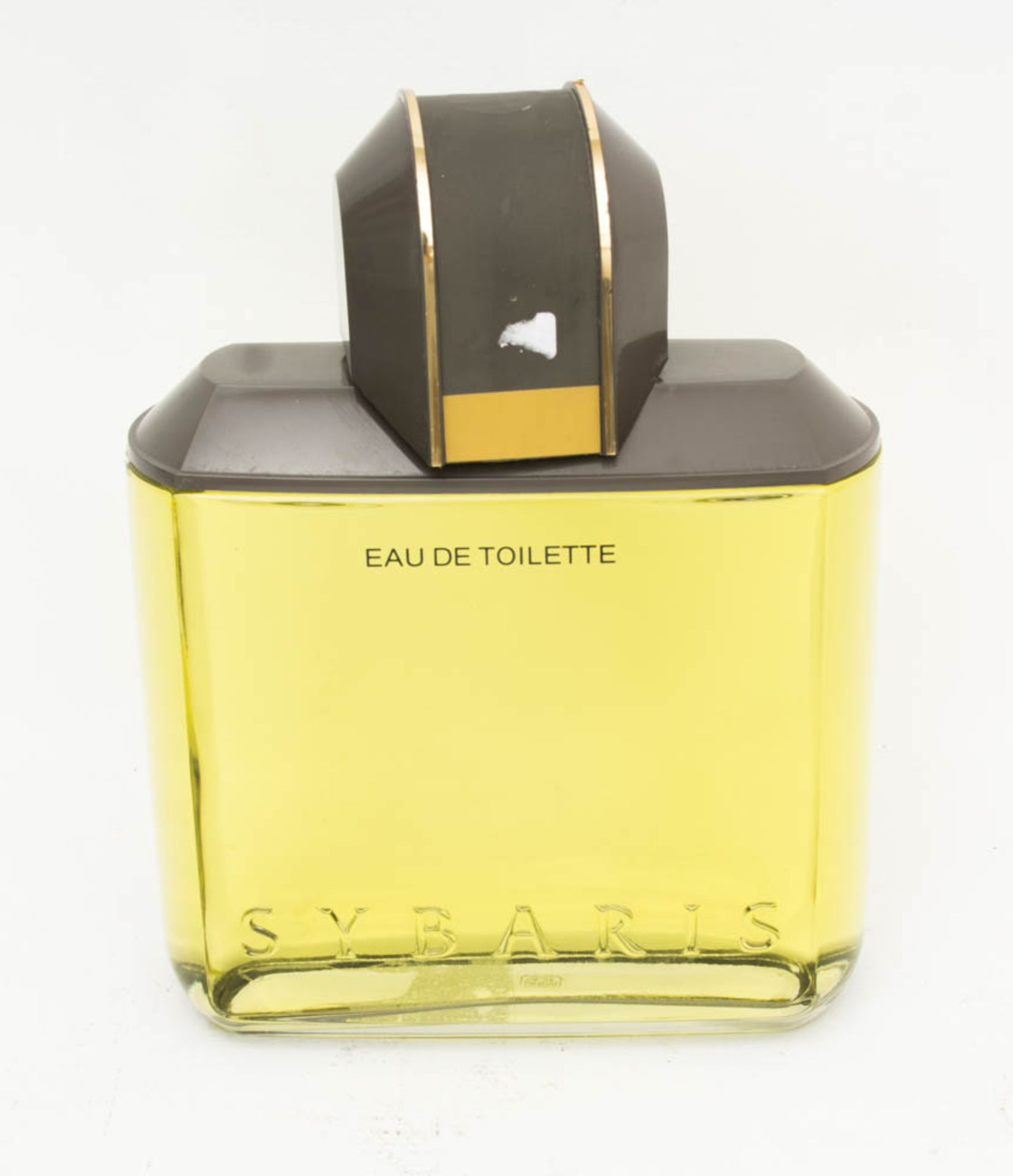 Großfactice Sybaris Eau de Toilette.Aus dem Nachlass der Schlossparfumerie Stuttgart. 20 x 9 x 28