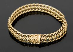 Goldenes Gliederarmband, 585er Gelbgold.Gesamtgewicht: 11,1 g