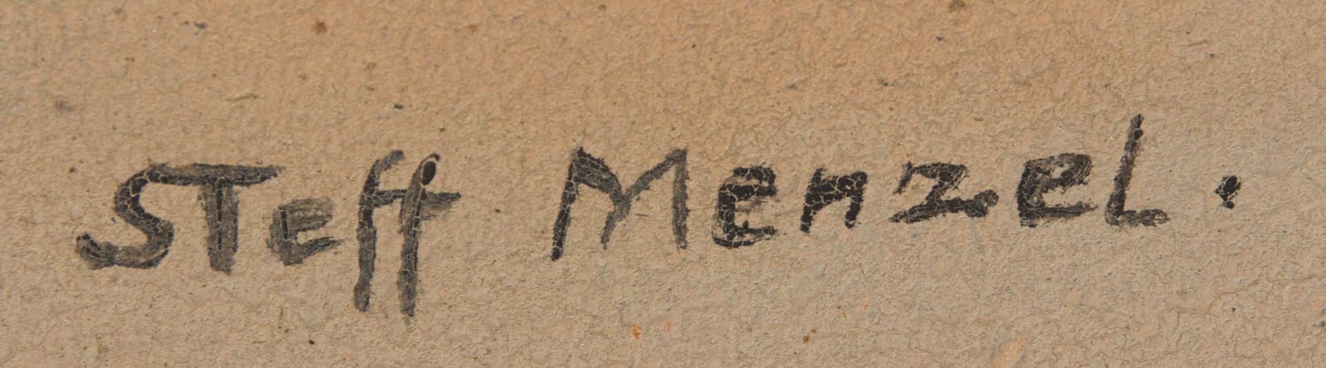Steff Menzel, Blumenstillleben, Acryl/Karton, 20. JhUnten rechts signiert. 61 x 77 cm o.R.83 x 100 - Bild 3 aus 5