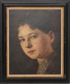 Alois Broch, Mädchenportrait, Öl auf Leinwand auf Karton, 19. / 20. Jh.