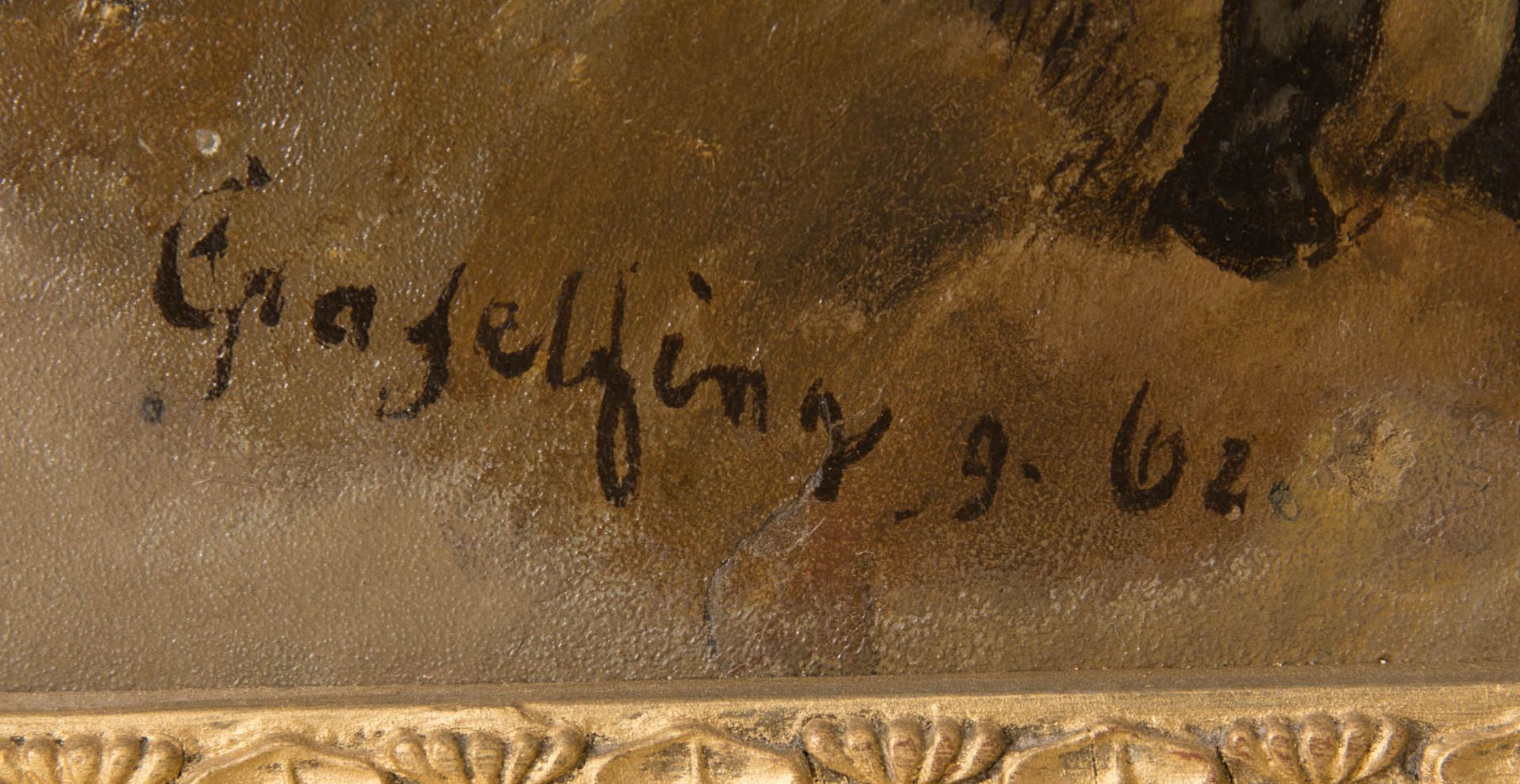 Wilhelm von Diez, Pferdestudie, Öl auf Platte, 19 Jh. - Bild 3 aus 5