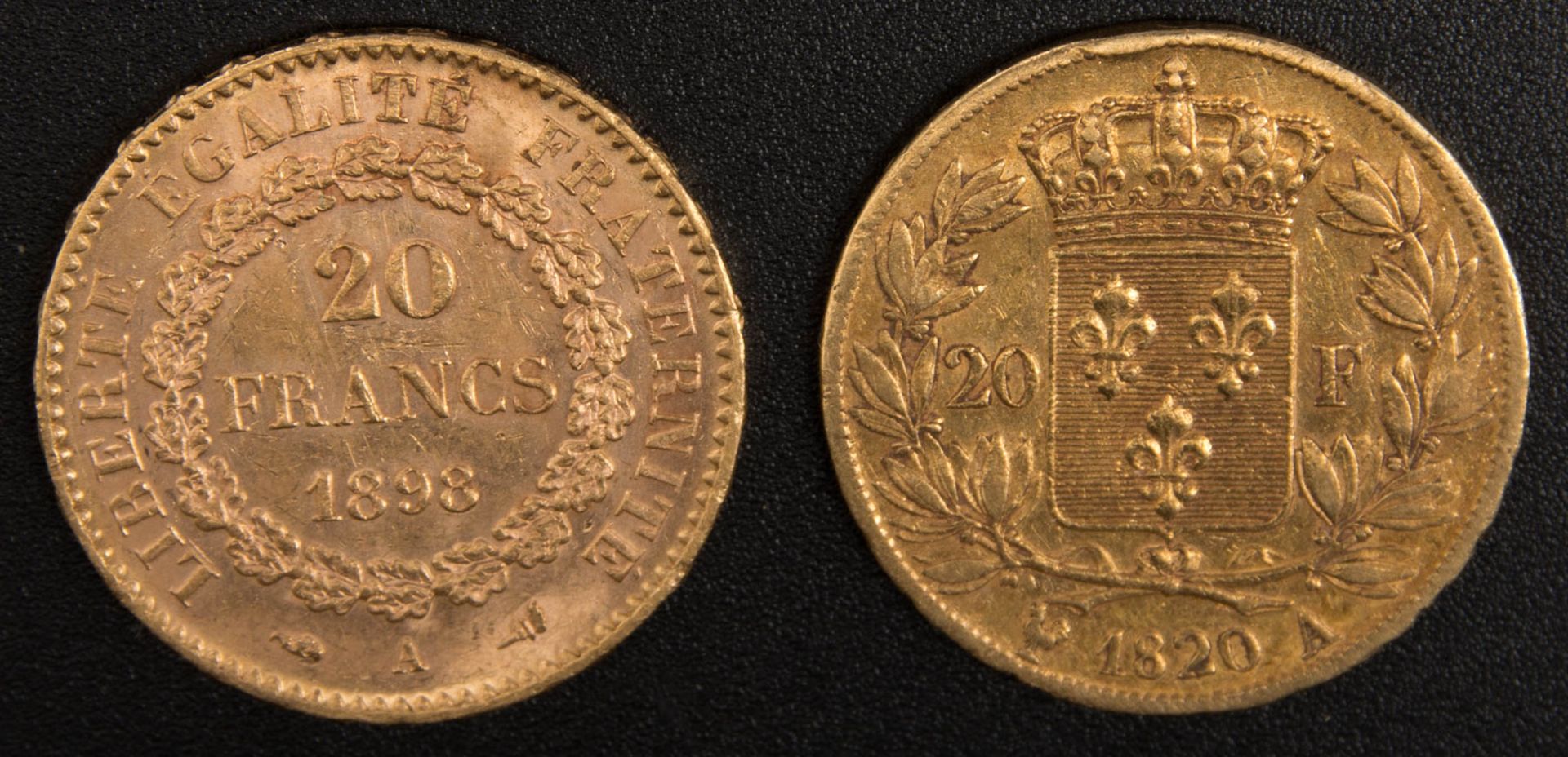 2 x 20 Francs Gold, Frankreich - Bild 2 aus 2