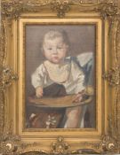 Alois Broch, Portrait eines Kleinkindes, Öl auf Platte, 19. / 20. Jh.