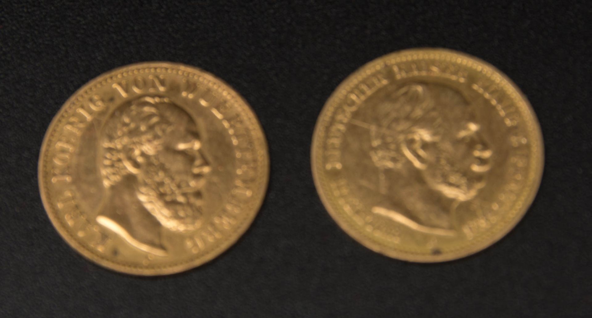 Kaiserreich 2 x 5 Mark Gold, Württemberg Preußen.