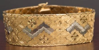 Damenarmband, 7034 Gelb- und Weissgold.