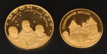 2 x Medaillen Dukatengold.