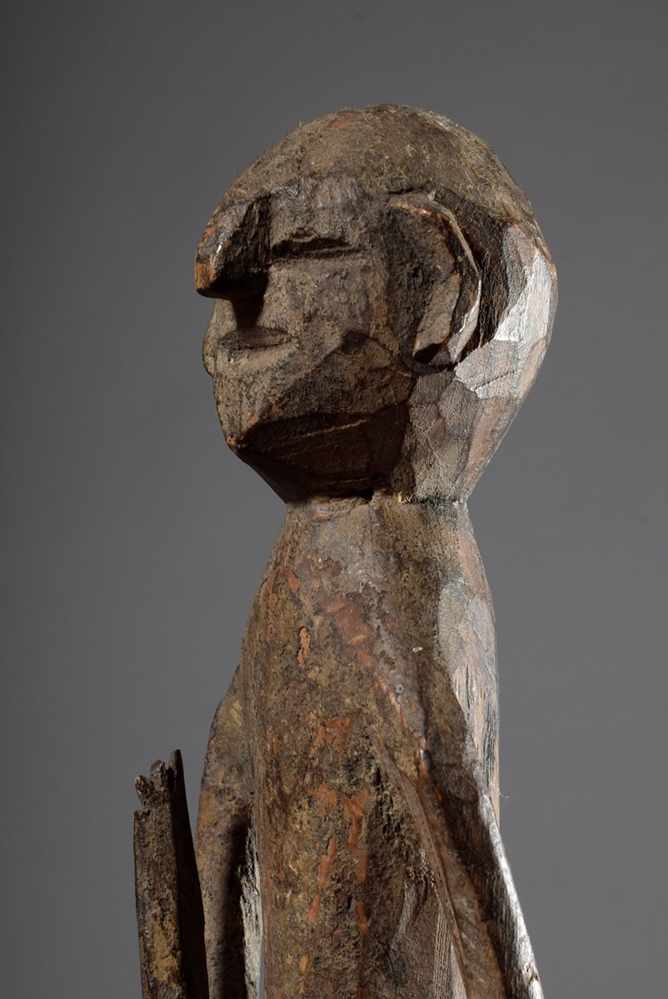 Standing ancestor figure, wood carved, probably East Africa, h. 47cm, small defects - Image 4 of 5