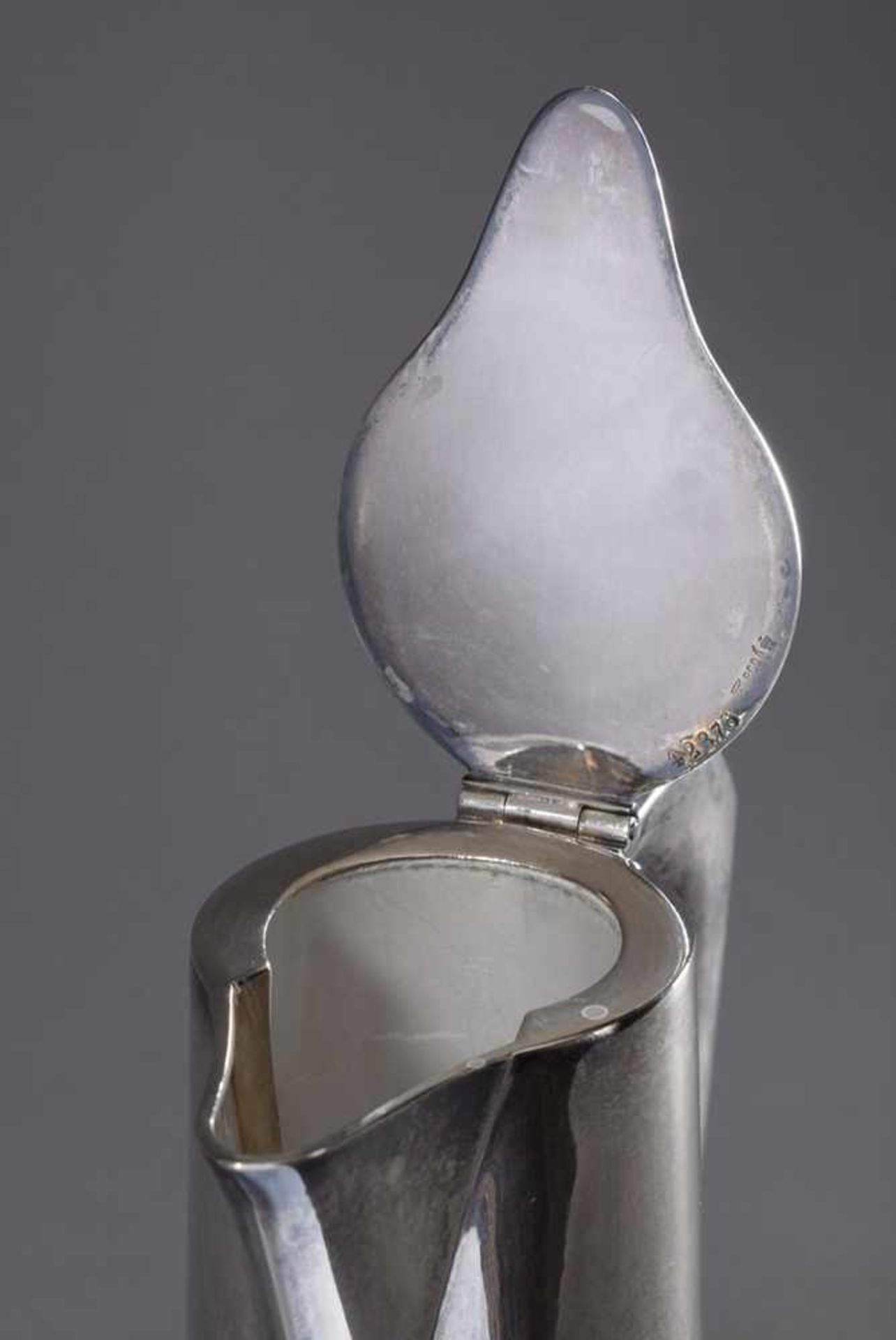 Crystal bar jug with silver 800 mount, Koch & Bergfeld, h. 29cm - Bild 3 aus 3