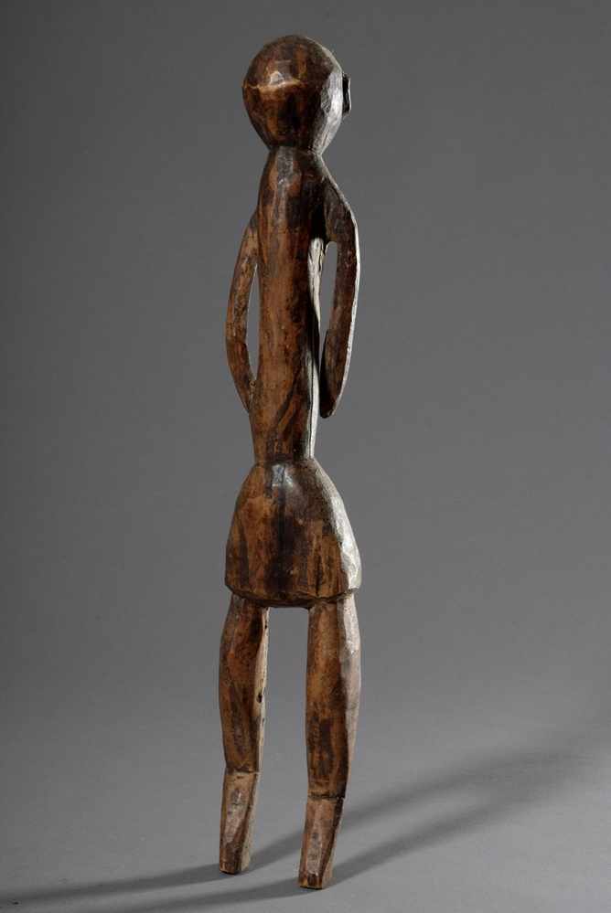 Standing ancestor figure, wood carved, probably East Africa, h. 47cm, small defects - Image 2 of 5